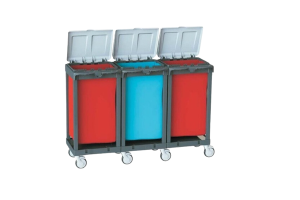 Üçlü Çamaşır Toplama Arabası